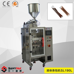 Liquid stick pack filling sealing packing machine